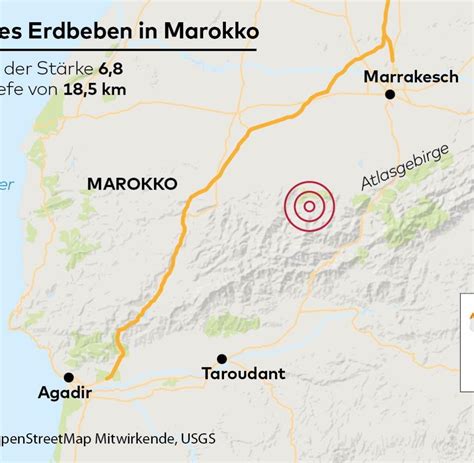 erdbeben marokko epizentrum